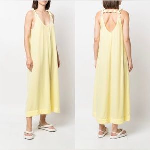 Yellow GANNI tent dress in color “yellow pear”